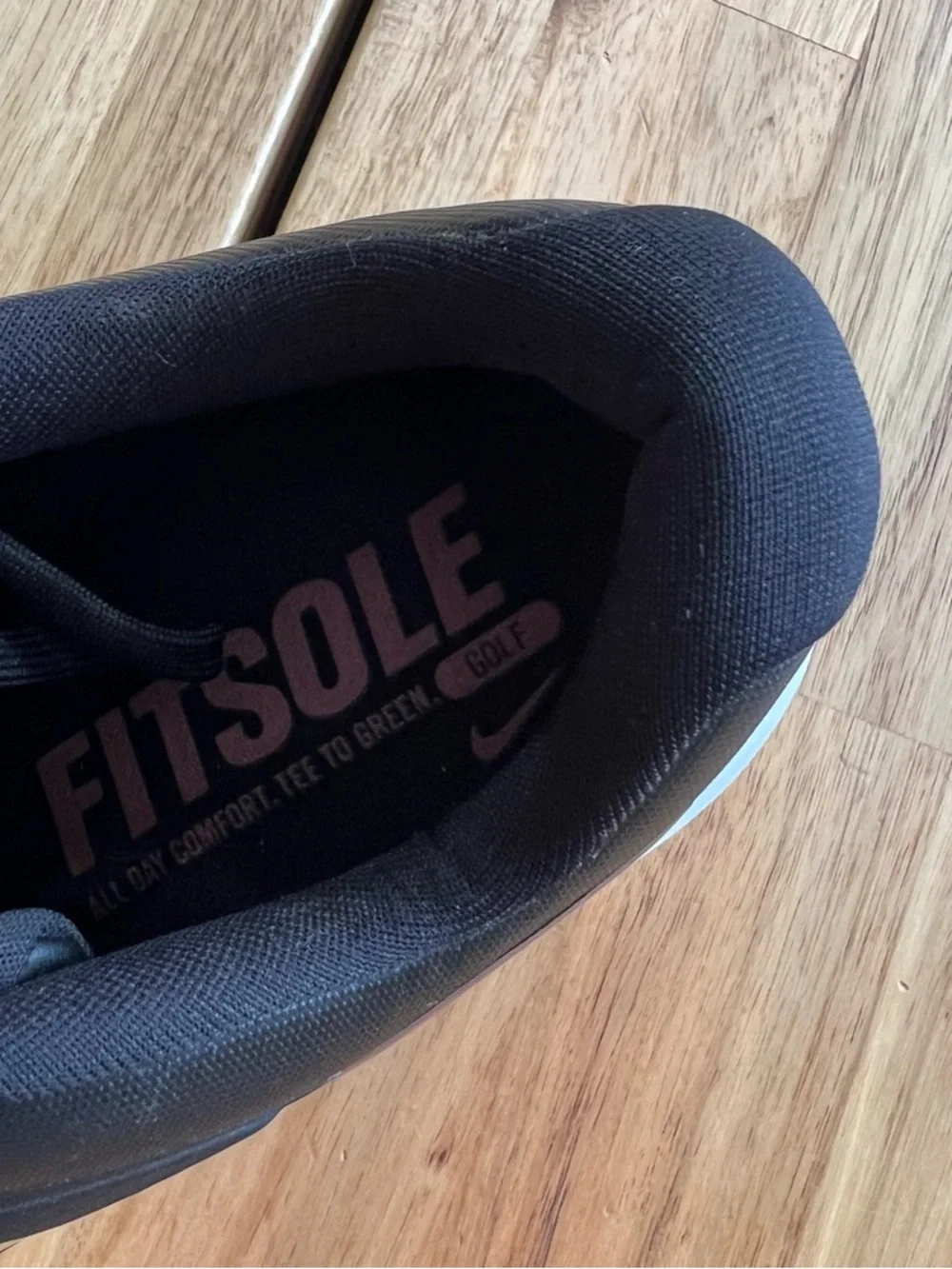 Nike Golf Shoes Women 7.5 Black Rose Gold Comfort Grip Athletic Sneaker